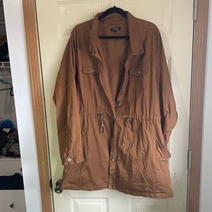Torrid plus size brown anorak jacket 4X